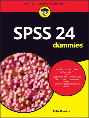 cover image of SPSS 24 f&uuml;r Dummies